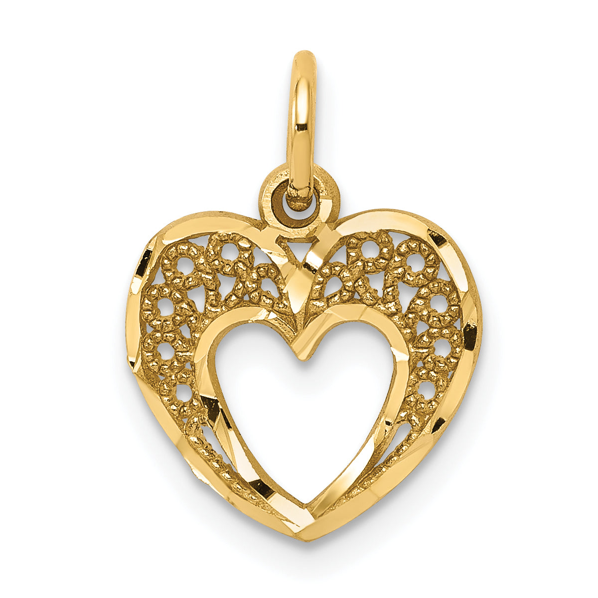 10k Heart Charm