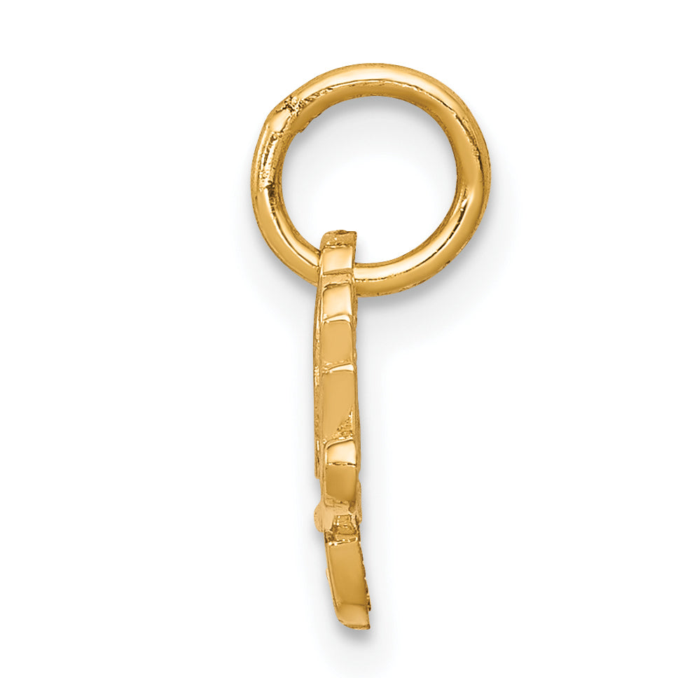 10K Yellow Gold Polished I LOVE YOU Charm Elegant Solid Design Secondary image