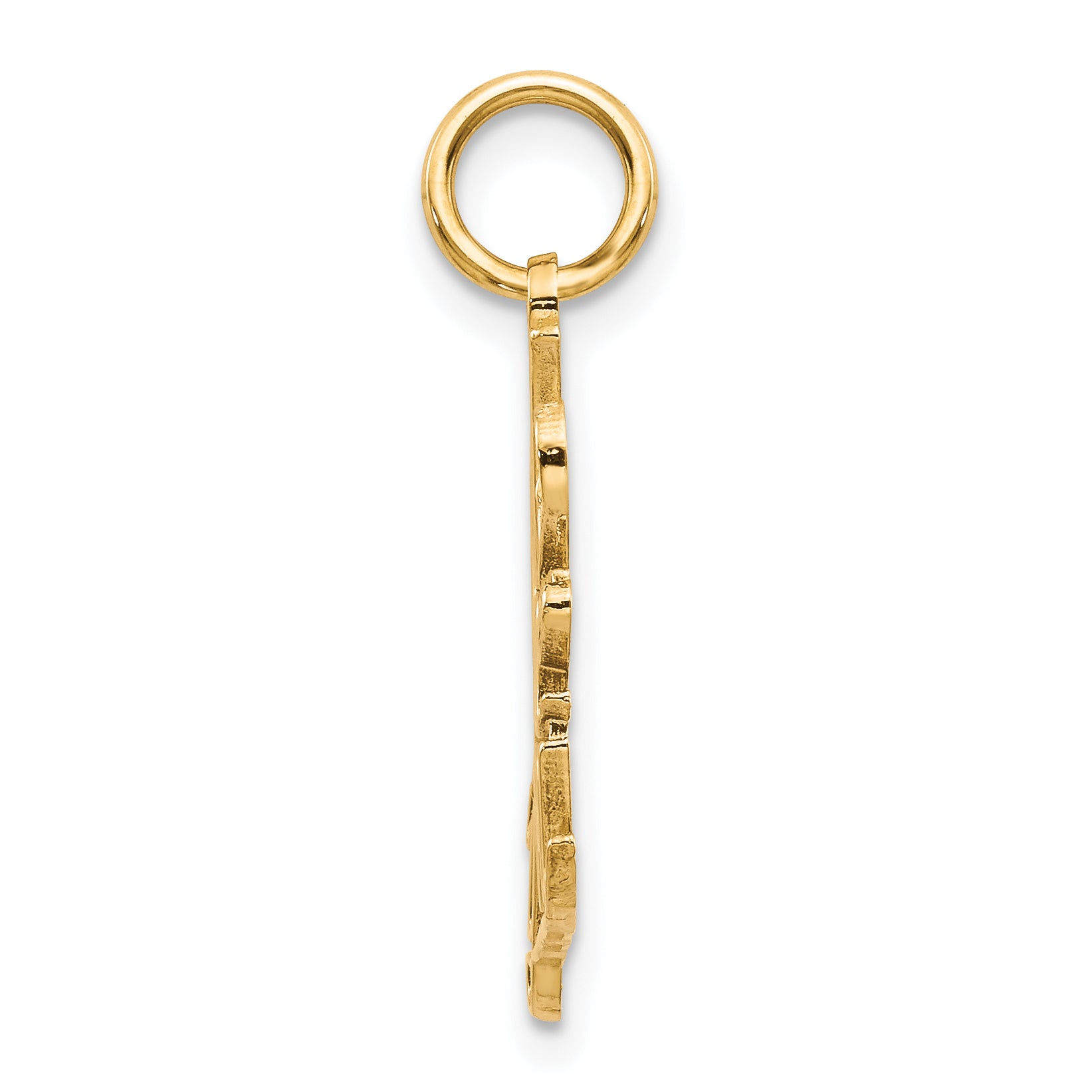 10K Gold Polished I LOVE YOU Charm Pendant Solid & Elegant Design Secondary image