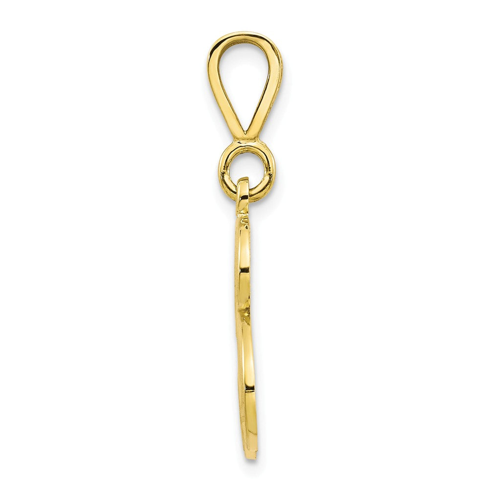 10K Gold Filigree Initial B Pendant Elegant Handcrafted Charm Secondary image