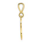 10K Gold Filigree Initial B Pendant Elegant Handcrafted Charm