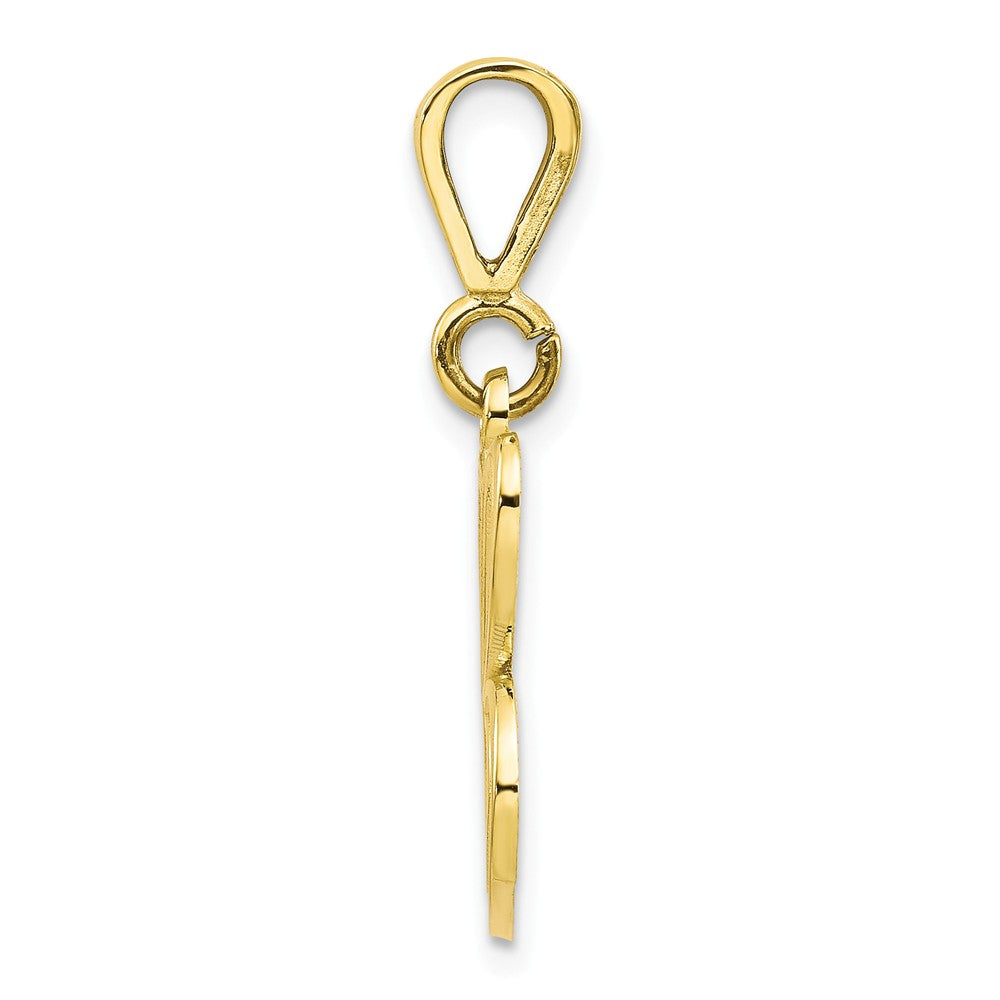 10K Gold Filigree Initial C Pendant  Elegant and Personalized Charm Secondary image