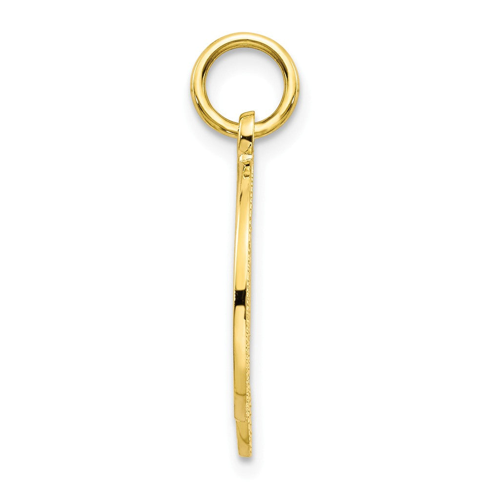 10K Gold Filigree Initial D Pendant Elegant and Timeless Design Secondary image