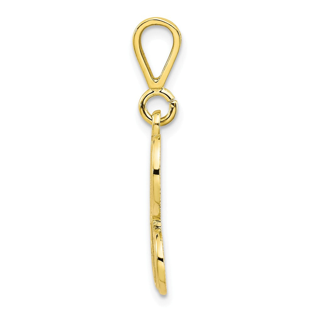 10K Yellow Gold Initial H Pendant Elegant and Personalizable Secondary image