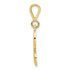 10K Yellow Gold Initial H Pendant Elegant and Personalizable