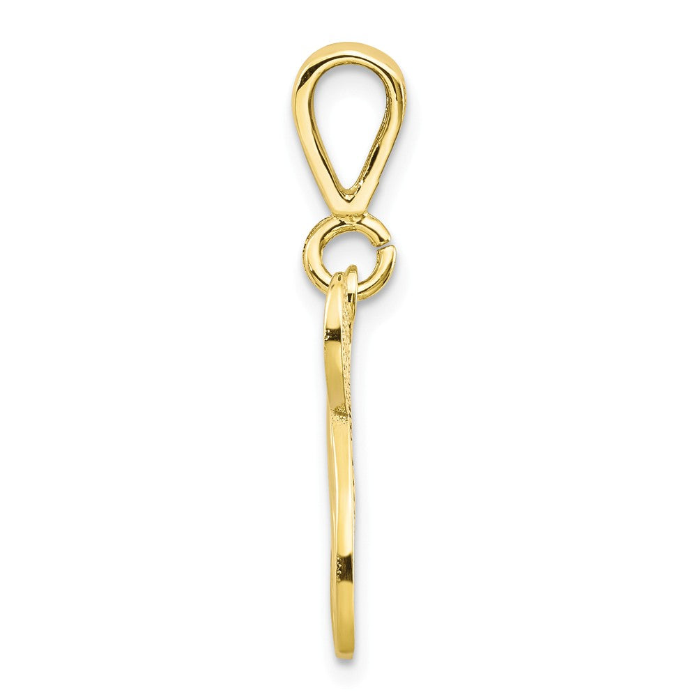 10K Yellow Gold Initial N Pendant Elegant, Timeless Design Secondary image