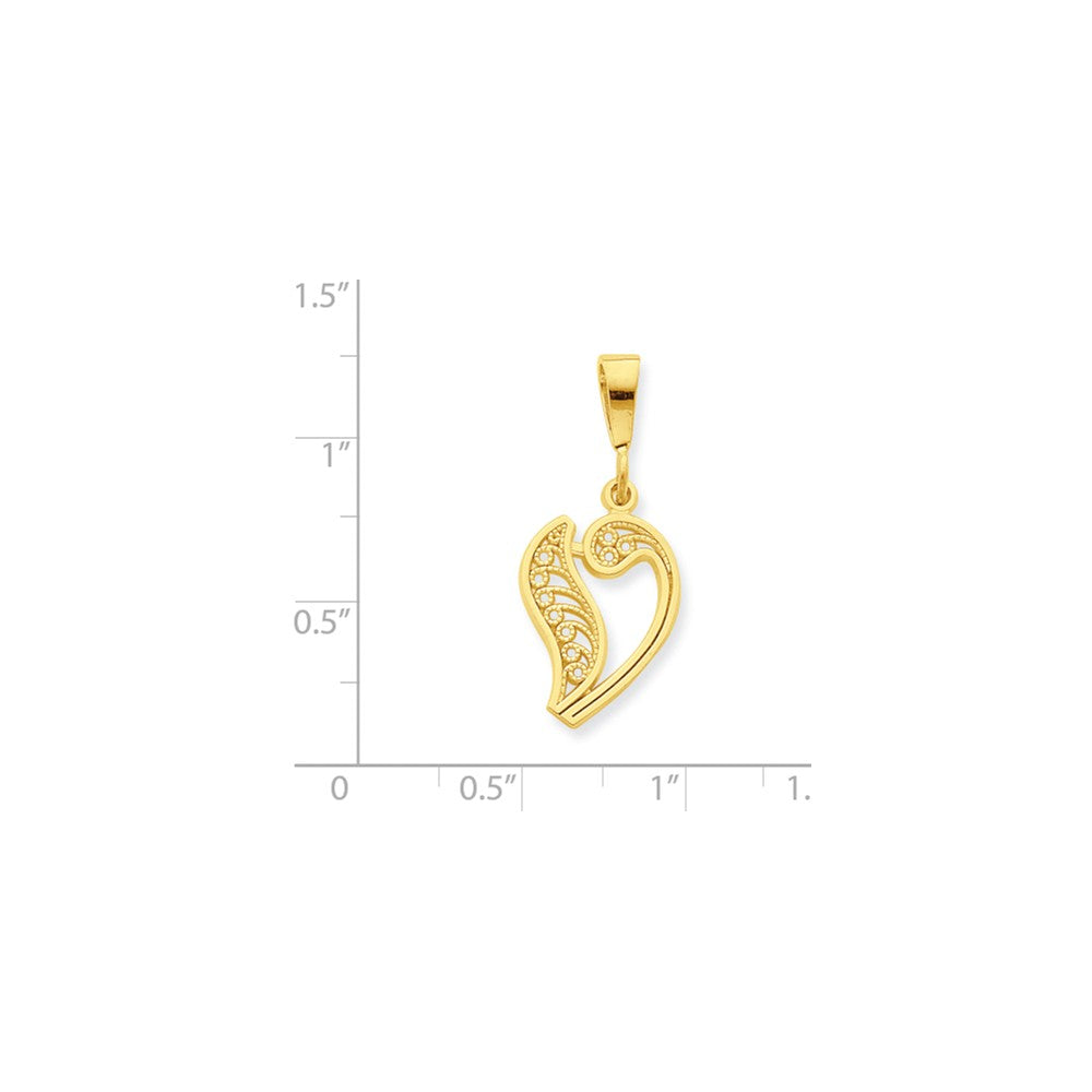 10K Gold Initial V Pendant in Yellow Gold  Elegant and Timeless Charm Secondary image