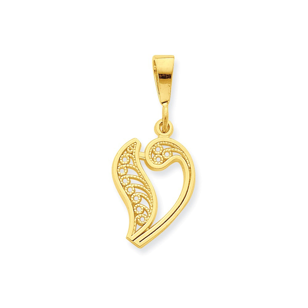 10K Gold Initial V Pendant in Yellow Gold  Elegant and Timeless Charm Main image