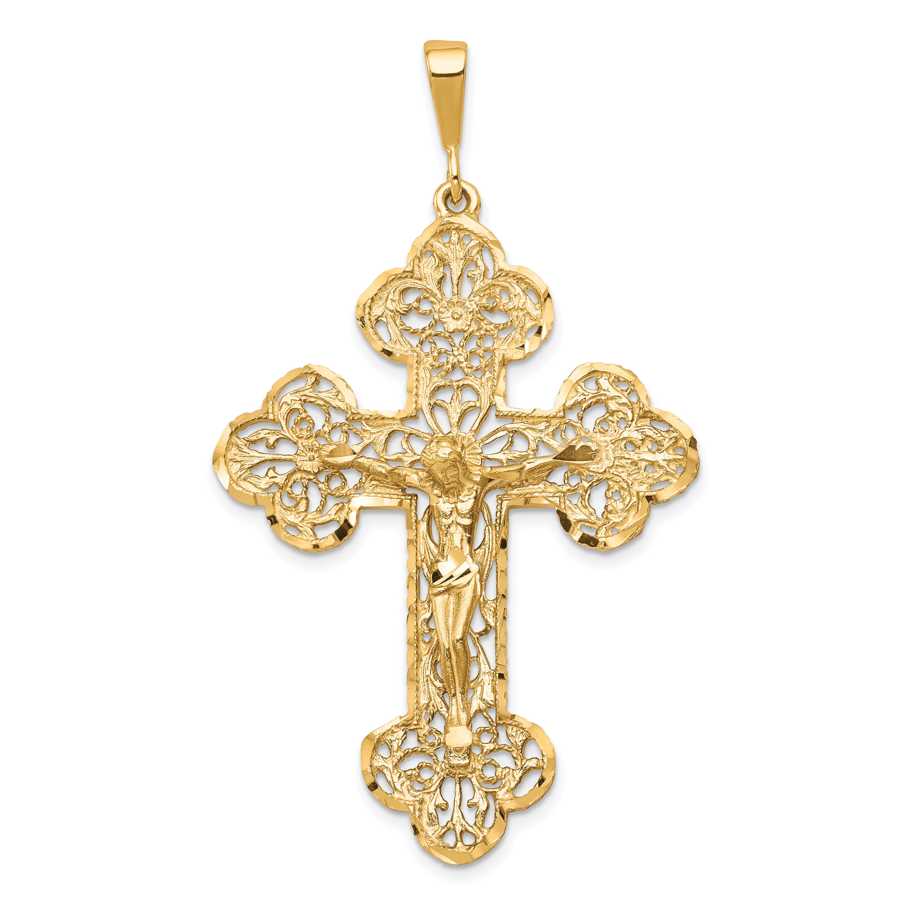 10K Crucifix Charm