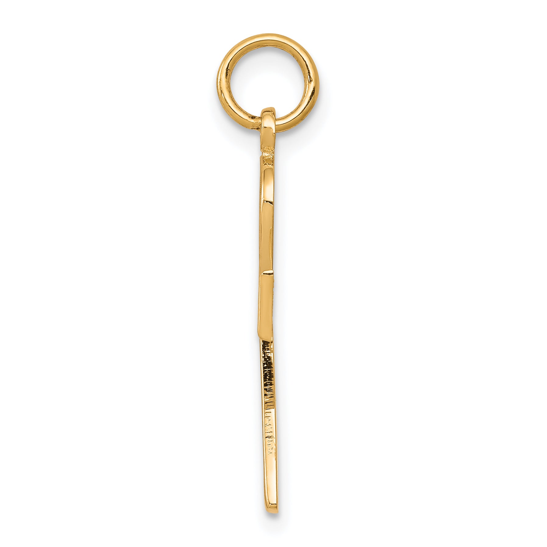 10k Gold Solid Ankh Pendant with Polished Finish  Timeless Egyptian Symbol