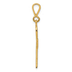 10K Gold Ankh Cross Charm with Polished Finish Solid and Elegant