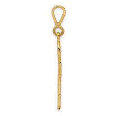 10K Gold Ankh Cross Charm with Polished Finish Solid and Elegant