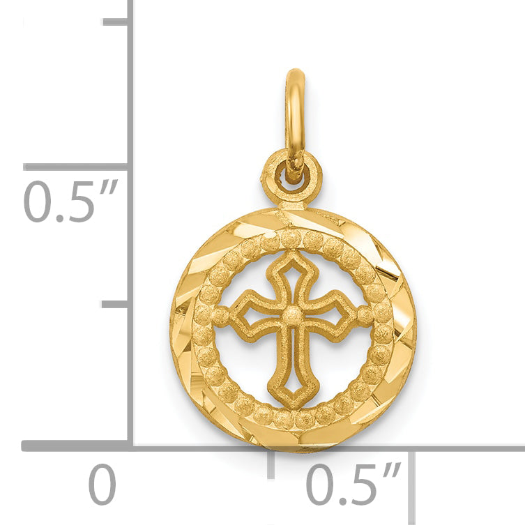 10K Gold Polished Heart Pendant with Cut-Out Design  Elegant and Timeless