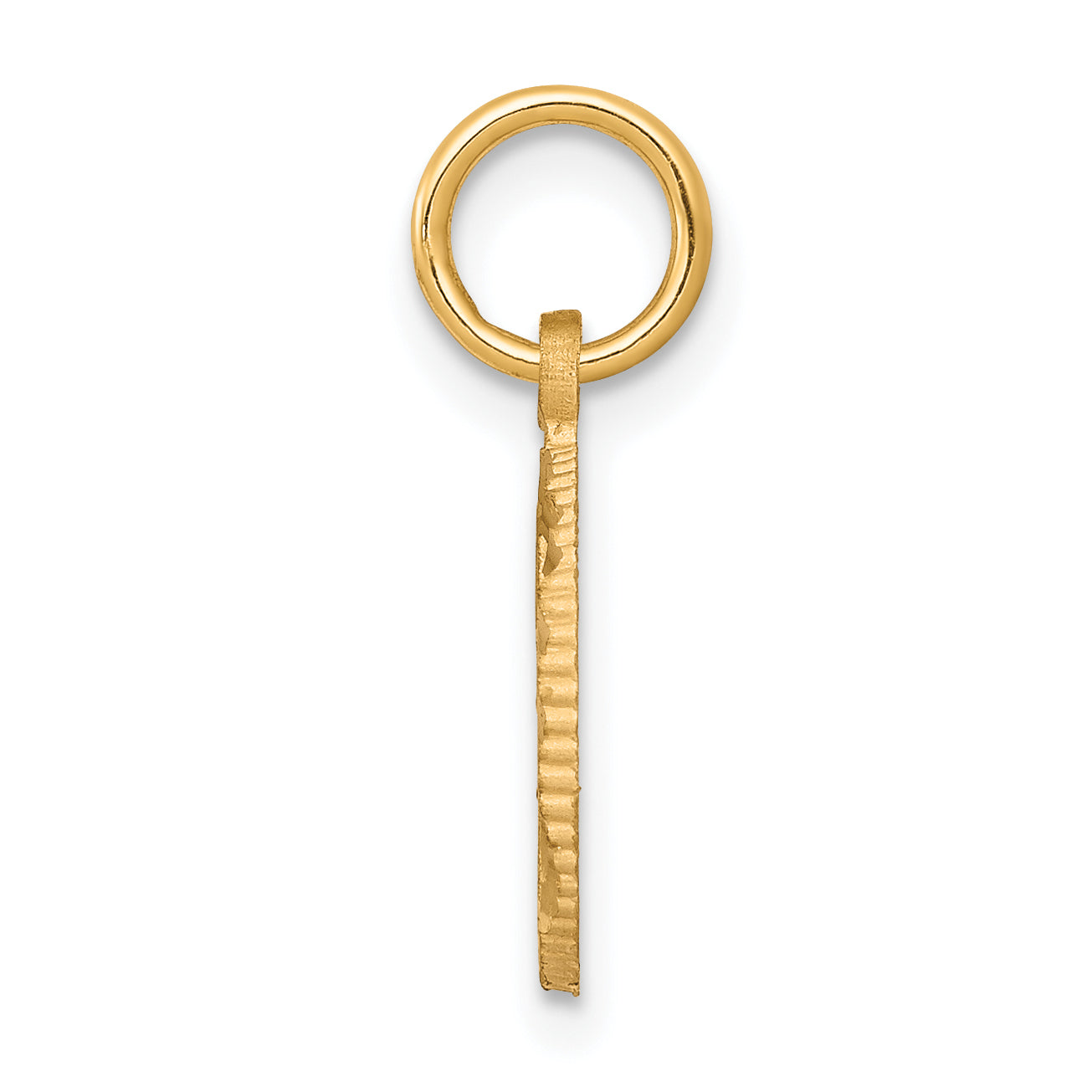 10K Gold Solid Cross in Circle Eternal Life Charm  Polished & Elegant Secondary image