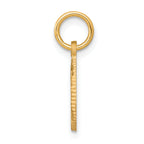 10K Gold Solid Cross in Circle Eternal Life Charm  Polished & Elegant