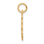 10K Gold Cross in Frame Charm with Polished Finish Elegant Design