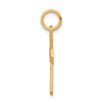 10K Yellow Gold Cross Charm with Polished Finish Solid and Elegant