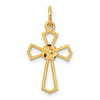 10k Yellow Cross Charm
