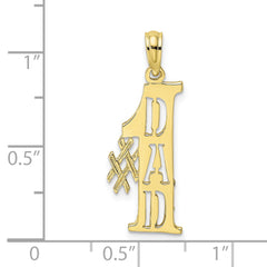 10K #1 DAD Cut-Out Vertical Pendant