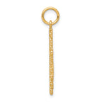 10K Gold Nugget Cross Charm with Polished Finish Solid Stylish Design