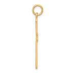 10K Gold Cross Charm with Polished Finish  Elegant & Solid Design