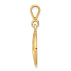 10K Yellow Gold Star of David Charm Polished, Solid, 30mm