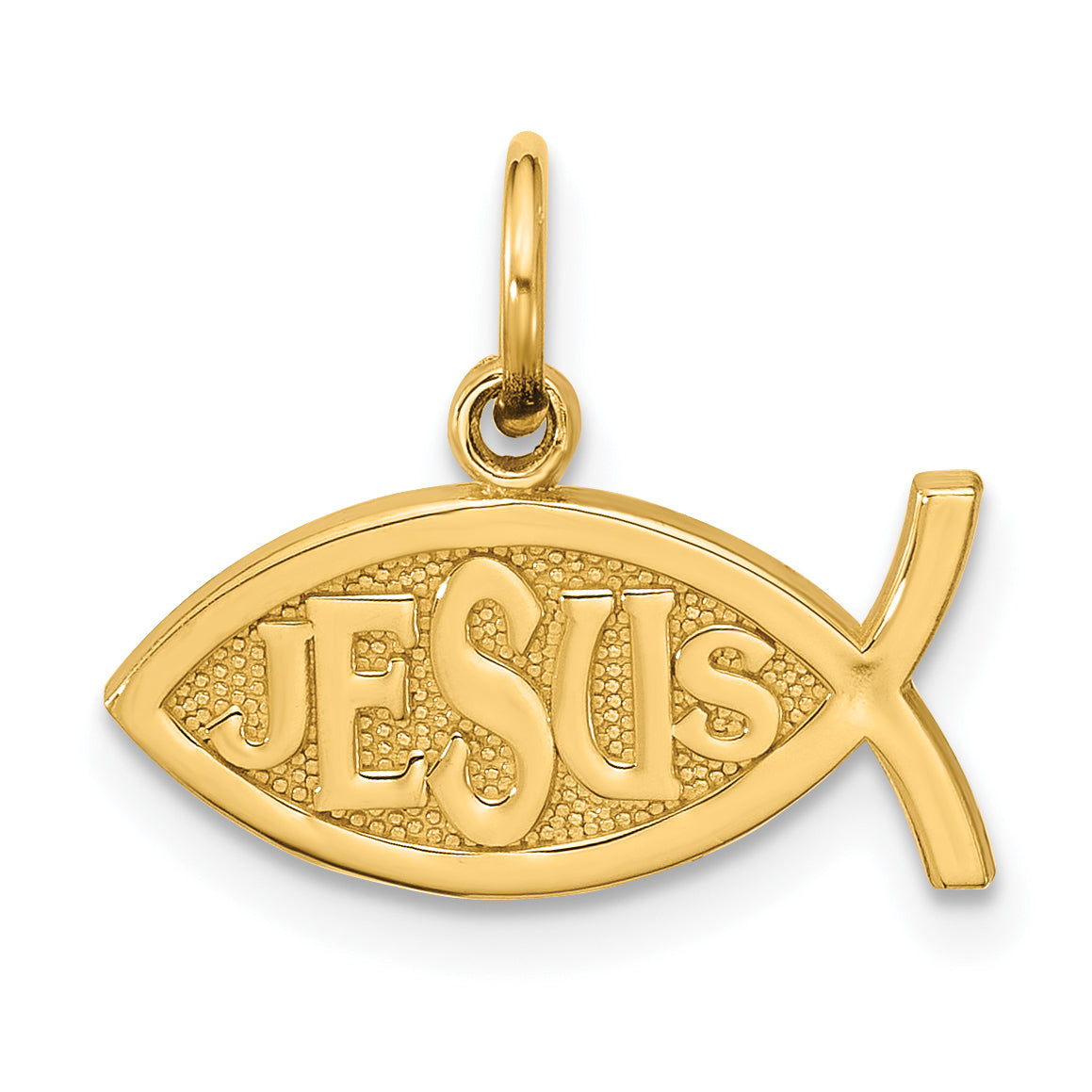 10K Jesus Fish Charm Main image