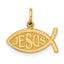 10K Jesus Fish Charm