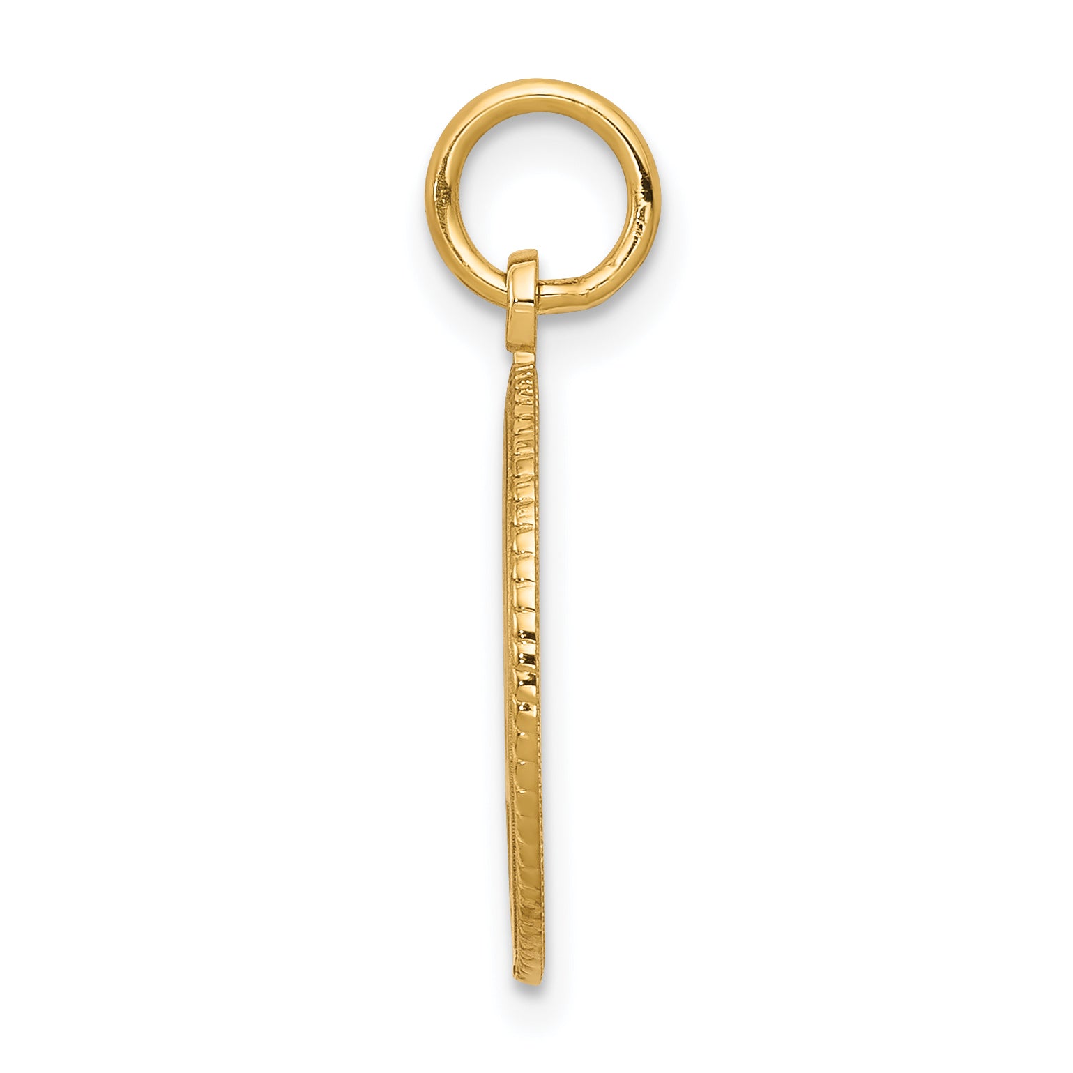 10K Gold Sweet 16 Charm with Polished Finish Solid Design Secondary image