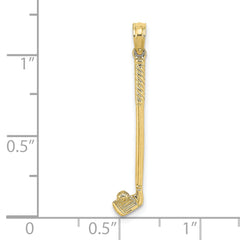 10k 3-D Single Golf Club with Ball Charm