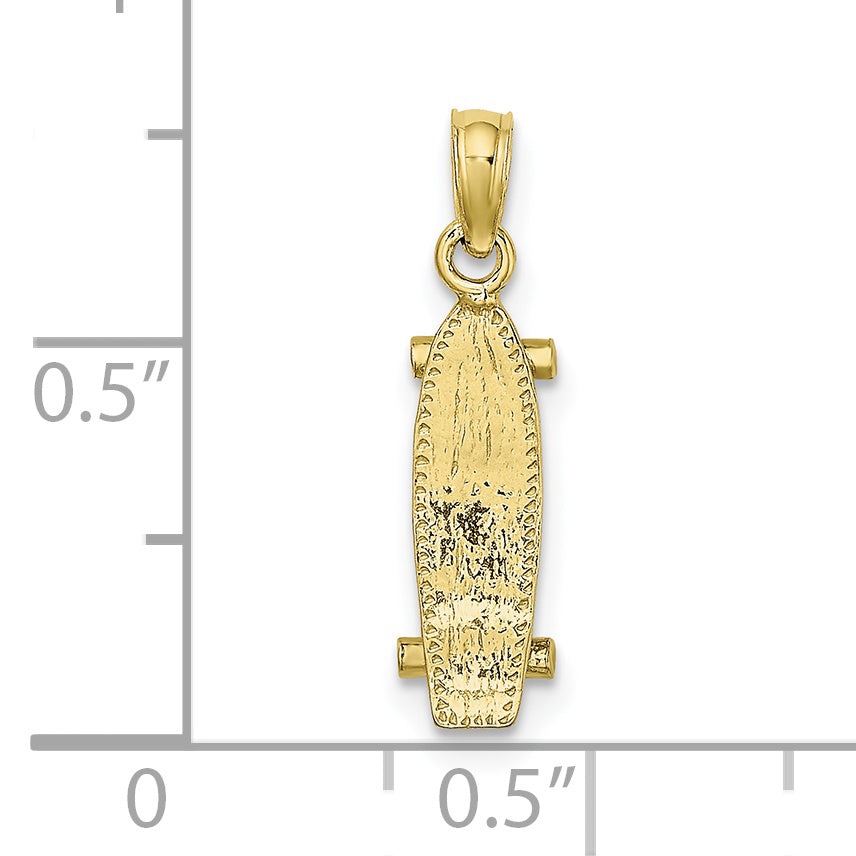 10K 3-D Skate Board Charm