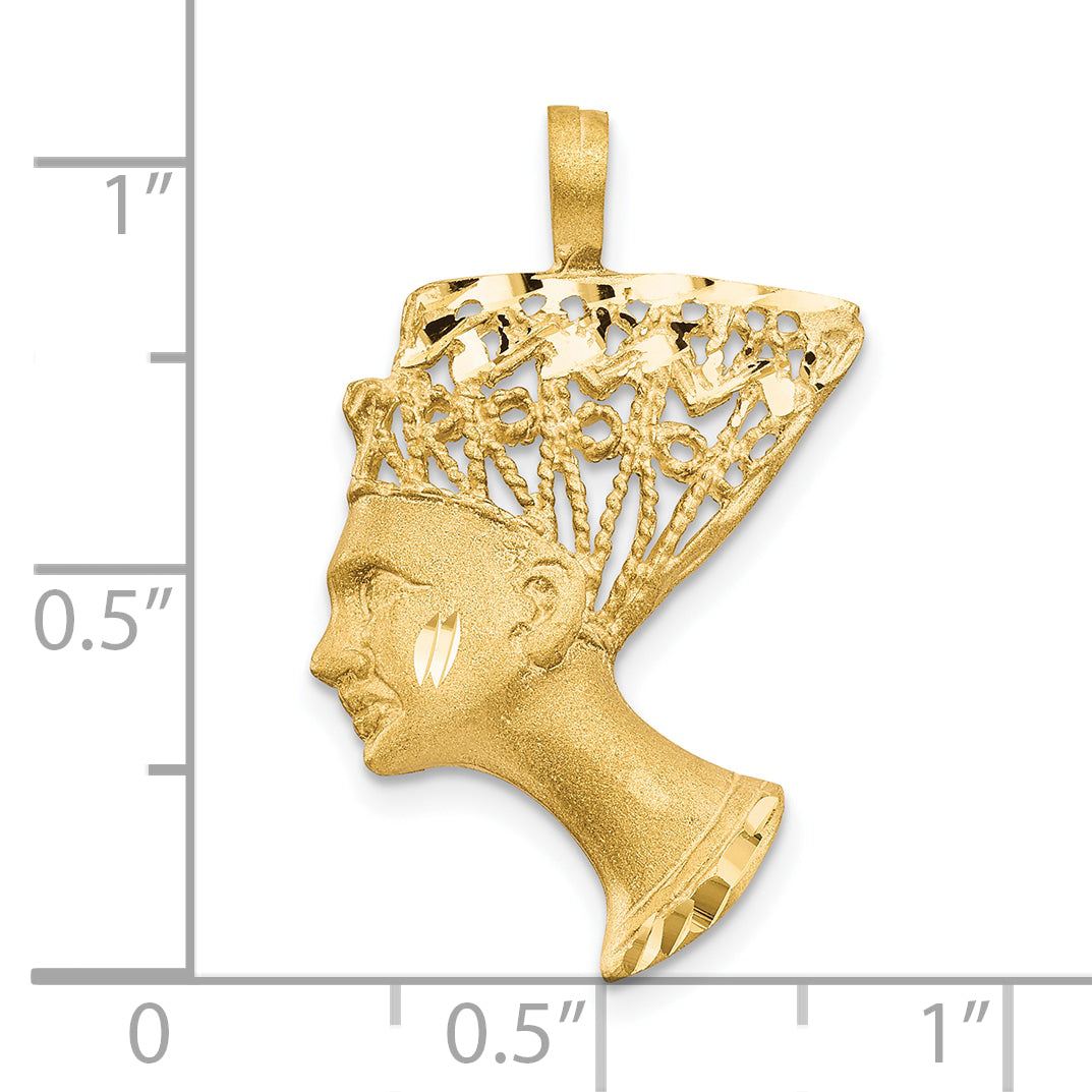 10K Nefertiti Pendant
