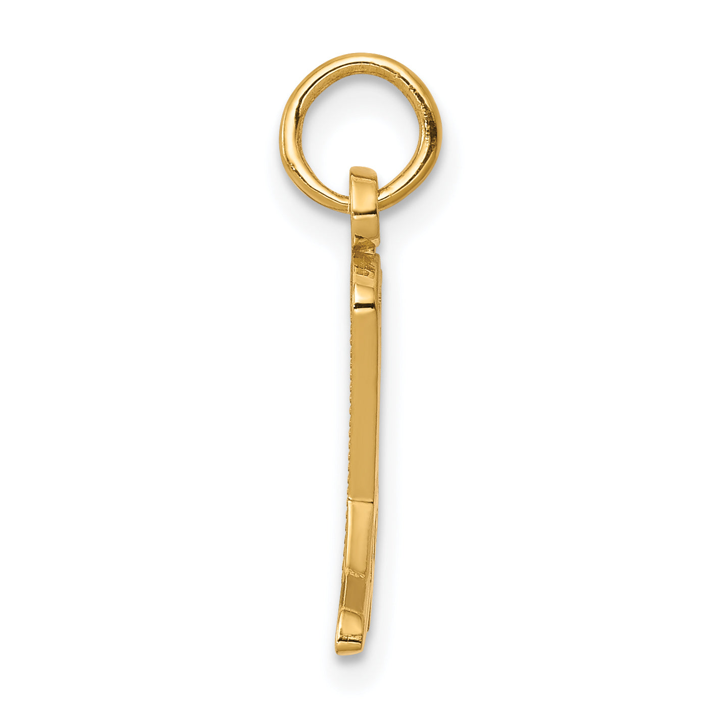10K Gold Solid Cowboy Boot Charm with Polished Finish Western Style Secondary image