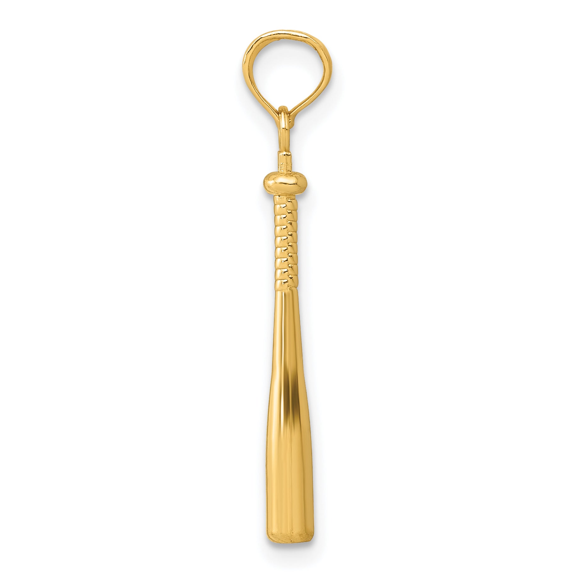 10k 3-D Baseball Bat Pendant