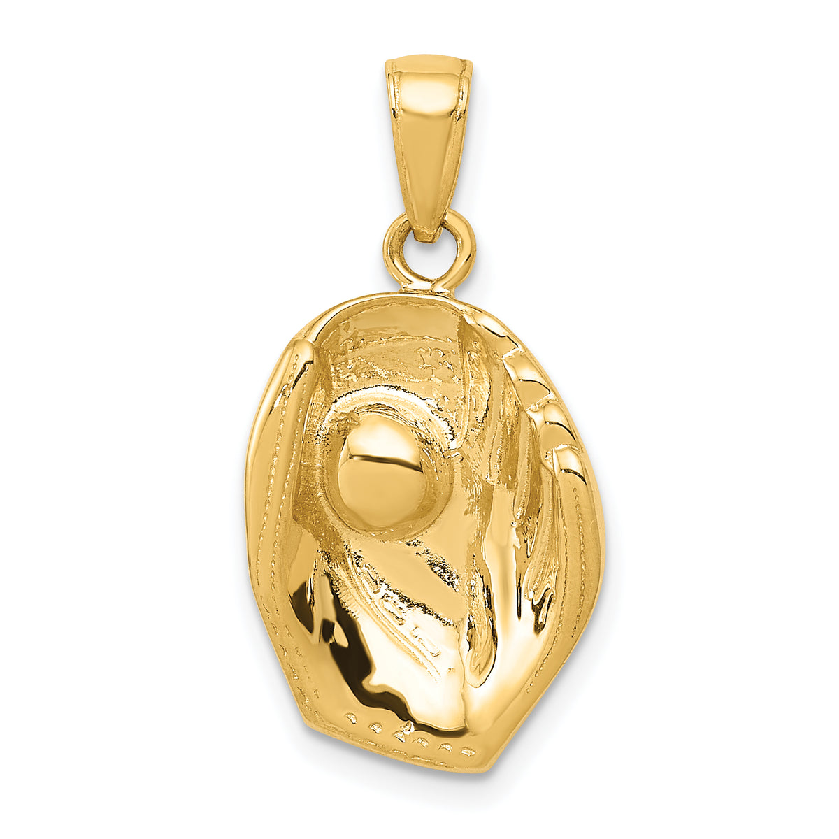 10K Baseball Glove And Ball Pendant