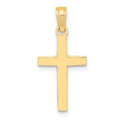 10k Polished Cross Pendant