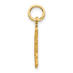10K Gold Sun Charm Pendant with Polished Finish Elegant Yellow Design