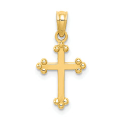 10K Budded Cross Charm