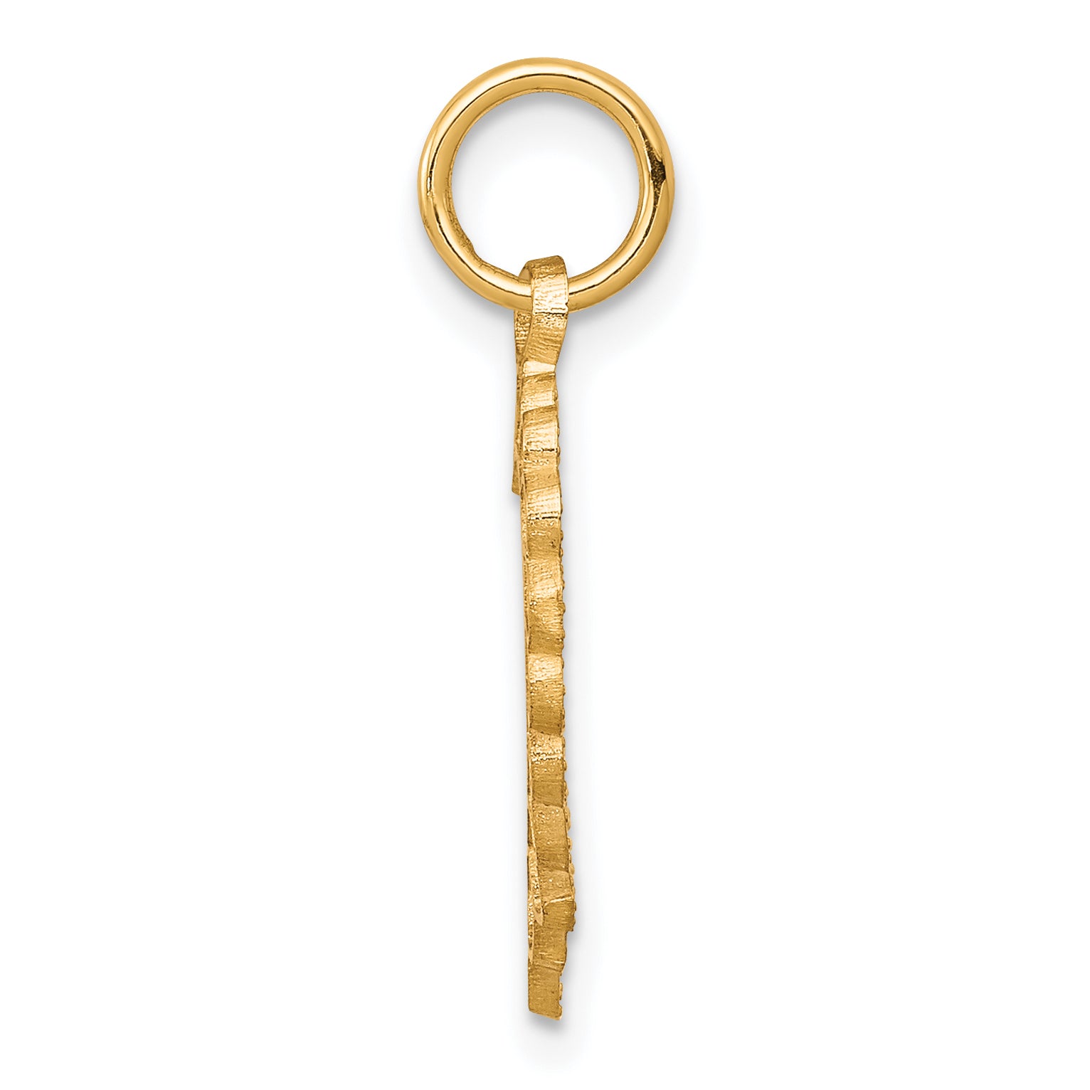 10K Gold Heart Charm with Polished Finish and Solid Design Secondary image