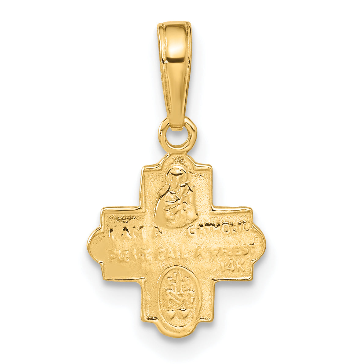 10k Miniature Four Way Medal Pendant