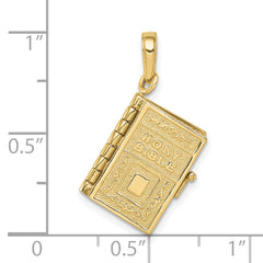 10K  3D Lord's Prayer Bible Pendant