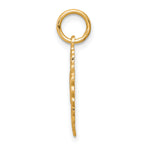 10K Yellow Gold Heart Charm with Polished Finish Solid, Elegant Design