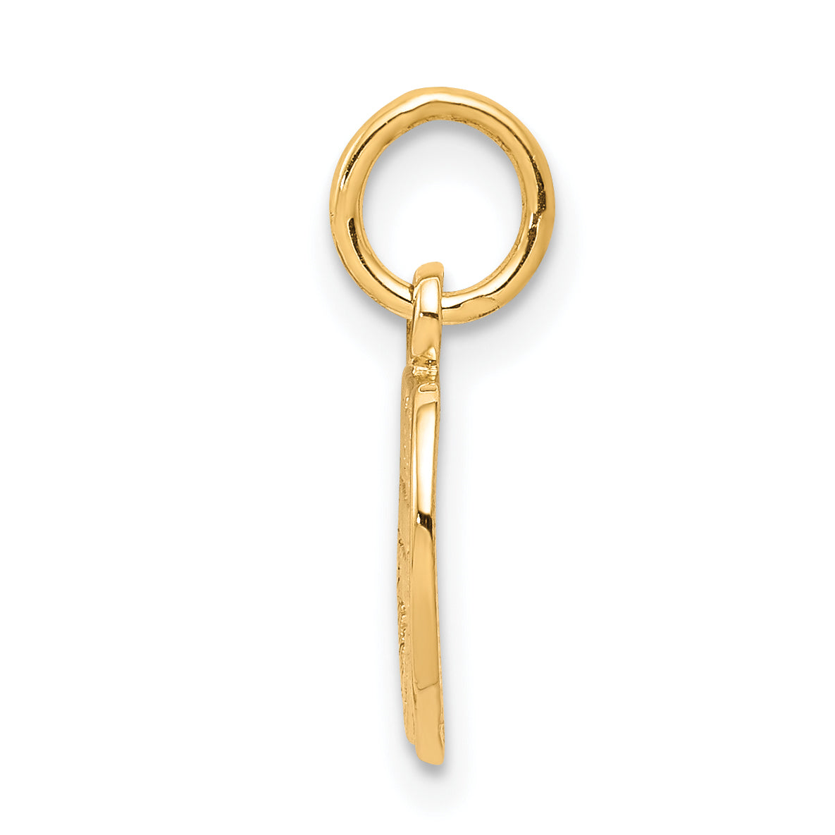 10K Yellow Gold You and Me Forever Heart Charm Solid, Elegant Design