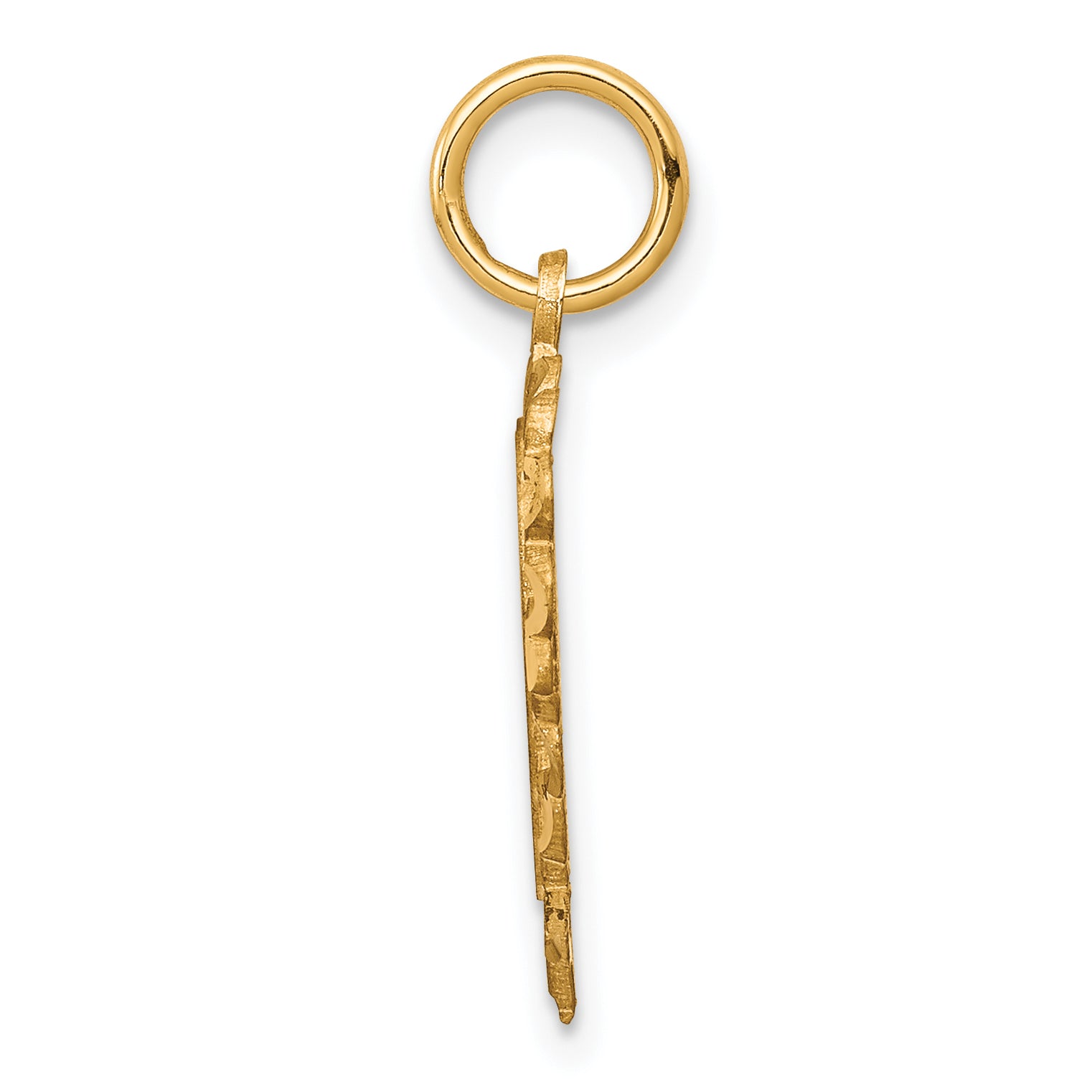 10K Solid Gold Polished Heart Charm Pendant  Elegant & Timeless Design Secondary image