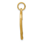 10K Gold Cross in Heart Charm with Polished Finish Timeless and Elegant