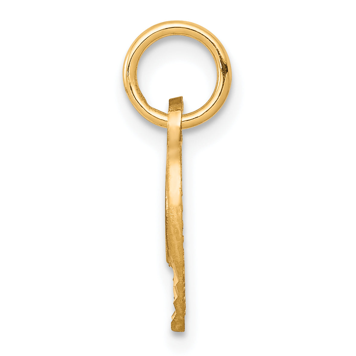 10K Yellow Gold Heart Charm with Polished Diamond-Cut Finish Secondary image