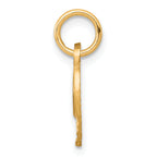 10K Yellow Gold Heart Charm with Polished Diamond-Cut Finish