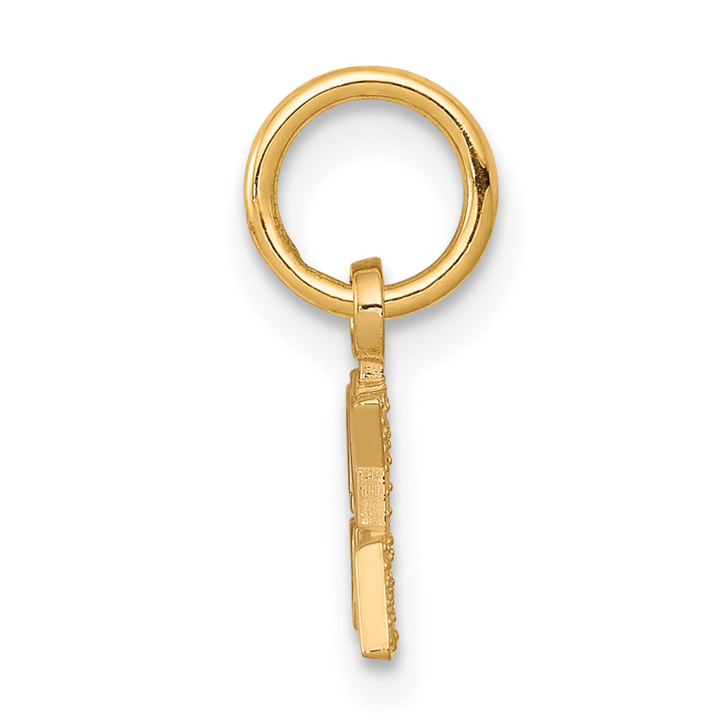 10K Gold I LOVE MY GRANDPA Charm with Polished Finish Solid Design Secondary image