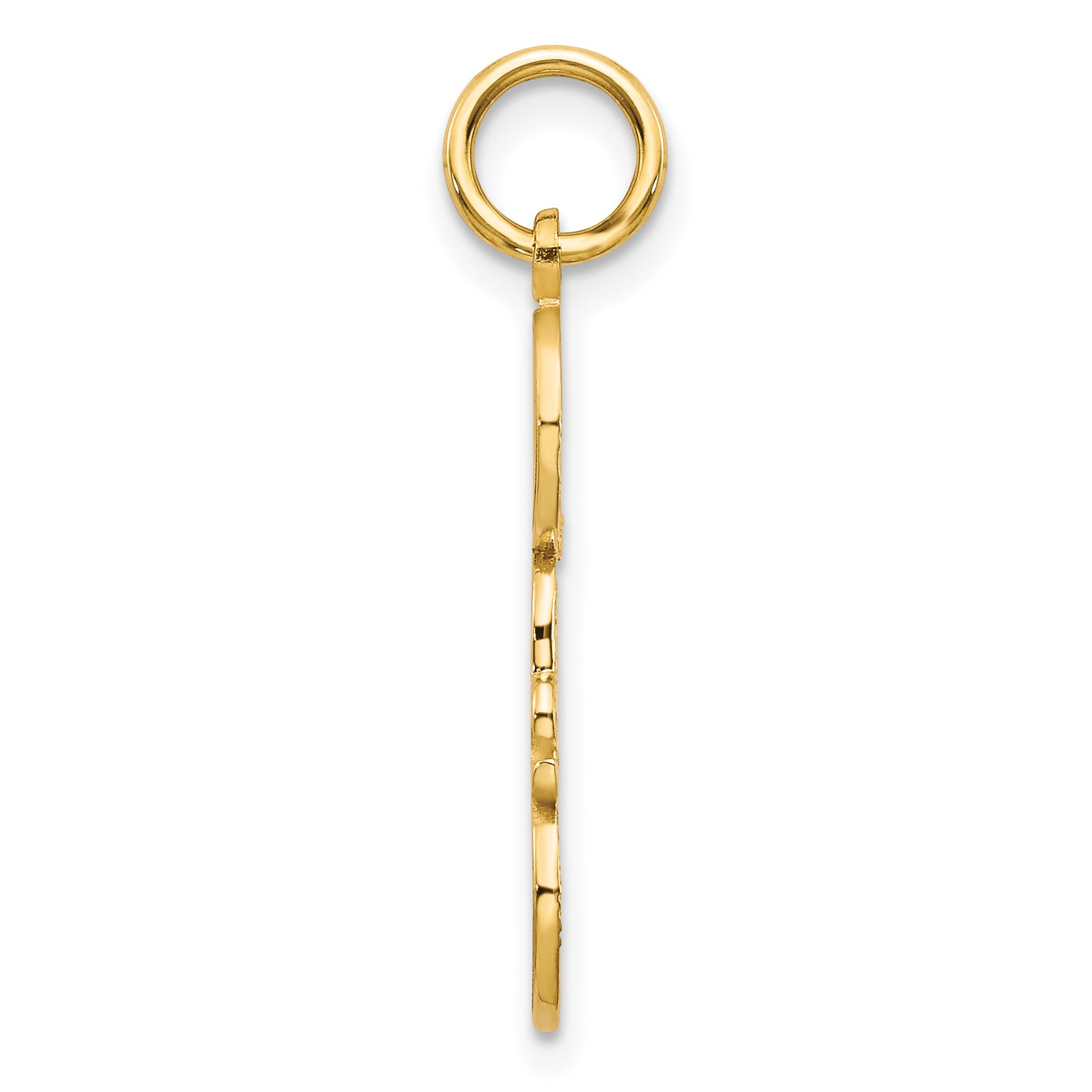 10K Yellow Gold DAD Charm with Polished Finish  Solid & Elegant Design