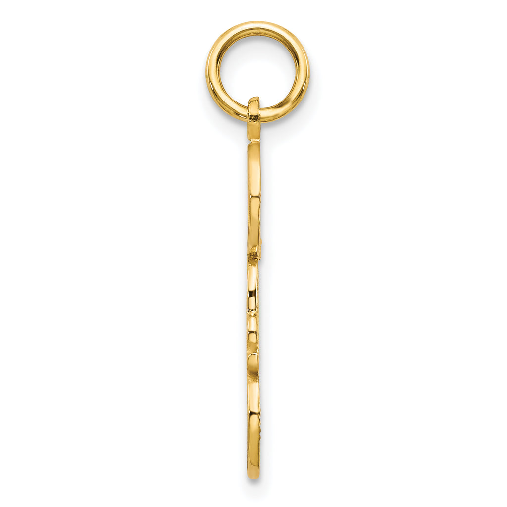 10K Yellow Gold DAD Charm with Polished Finish  Solid & Elegant Design